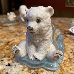 Vintage 1995 Young Prince Collectible Polar Bear Figurine Hamilton Collection